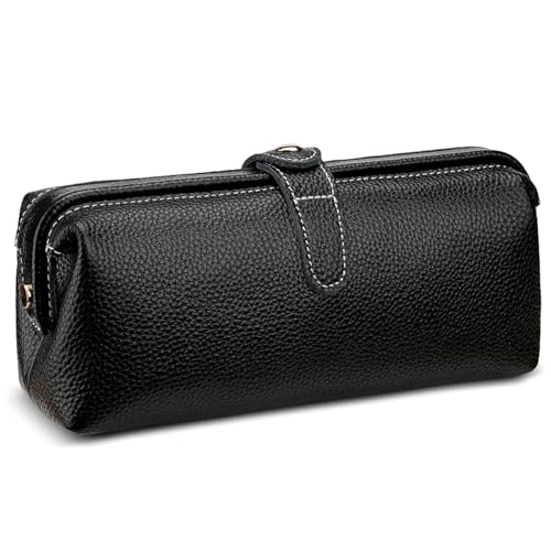 Travel leather makeup bag, waterproof mini makeup box, small travel storage bag