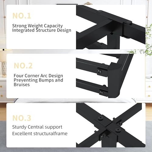 XINXINYAN King Size 9 Inch Heavy Duty Box Spring Support Bed Frame or Floor