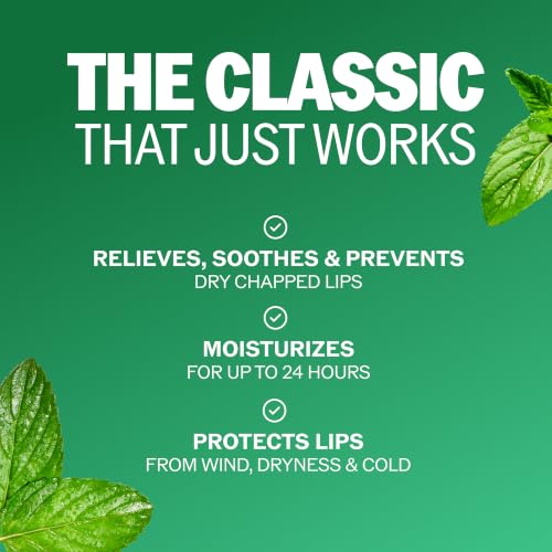 ChapStick Classic Spearmint Lip Balm 0.15 Oz Pack of 12 - Hydrating Flavored Lip Protectant
