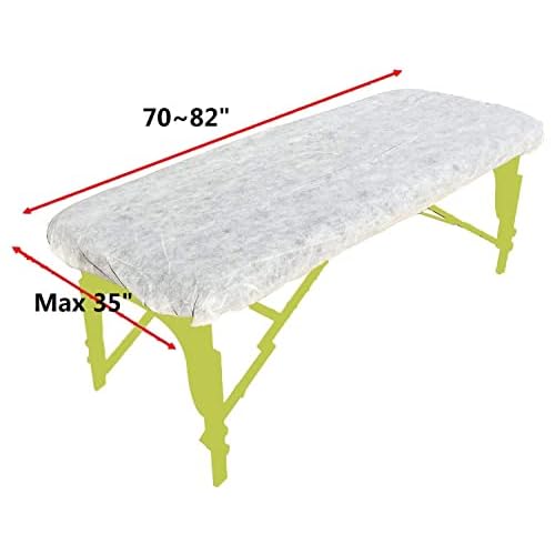 ZMDREAM Pack of 170 Disposable Fitted Massage Table Sheets and Flat Face Cradle Cover White
