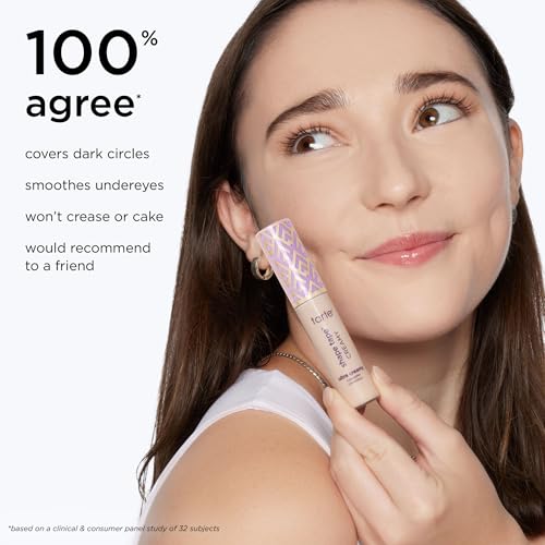 tarte shape tape creamy concealer ? Full Coverage Makeup with Built-In Eye Cream, 24HR Hydrating Natural Moisturizing Matte Finish for Redness & Fine Lines, Vegan & Cruelty-Free