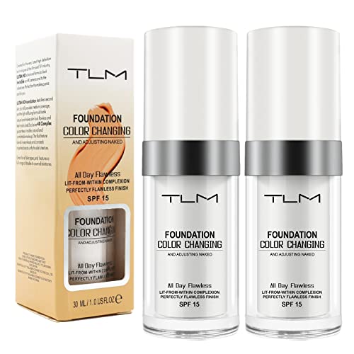 Color Changing Foundation, 2 Pack, Liquid, Moisturizing, Sunscreen, 30ml