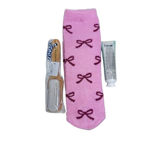 Bath and Body Works Pedicure Foot Routine Mini 3 Piece Gift Set: Socks, Foot Cream and Pumice Stone