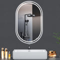 Oval LED Bathroom Mirror 20x28 Inch Frameless Lighted Mirror with Adjustable Brightness - Variation of THIS listing
