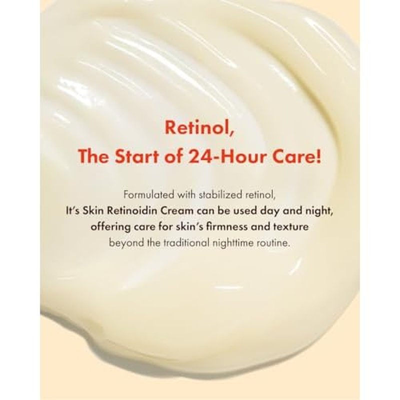 It'S SKIN Retinoidin Cream - Retinol Anti Aging Face Moisturizer - Smooth Wrinkles & Fine Lines - Firming & Moisturizing with Adenosine, Hyluronic Acid, Peptides, Niacinamide and Ceramide, 3.38 oz.