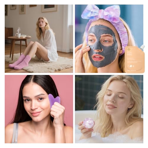 Lavender & Rose Hydrating Skin Care Set - 55 Pcs Spa Gift for Women