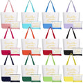 Clysee 24 Pcs Thank You Gifts Bulk for Women Inspirational Teacher Tote Bags Appreciation Canvas Makeup Bags Thank You Being Awesome Bag Christian Gifts for Teacher Nurse Graduation Coworker