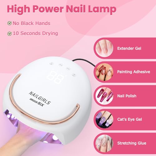 Professional UV Nail Lamp with 4 Timer Settings for Gel Nails & Manicures