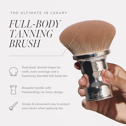 Loving Tan Flawless Body Brush for Self Tanner - Streak-Free Application, Large, Vegan Bristles, Hygienic Stand