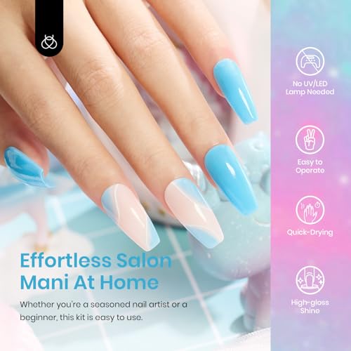 Beetles Dip Powder Nail Starter Kit 20 Colors - Multicolor Dreamy Town Variation