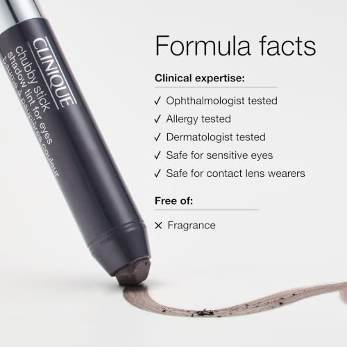 Clinique Bountiful Beige Chubby Stick Shadow Tint for Eyes - Long Lasting & Buildable, Travel Friendly