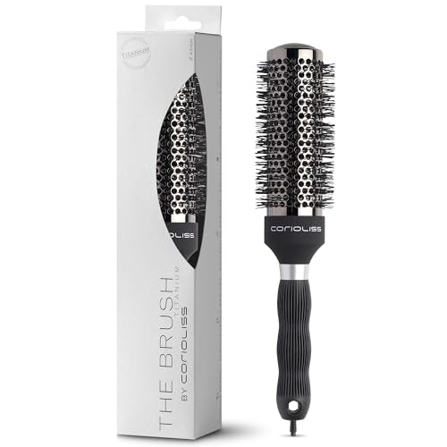 Professional Titanium Round Barrel Hair Brush - 43mm Ionic Styling Tool - Variation 43