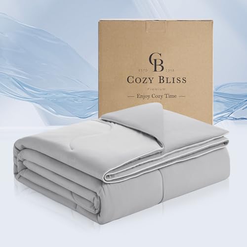 King Size Cooling Comforter - Reversible Silky Soft, Eco-Friendly Sorona Fiber, Night Sweats & Hot Sleepers