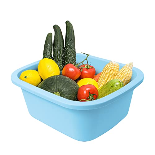 HOMELEX Foot Soaking Basin 2 Pack – Large Foot Bath Tub for Pedicure, Green & Blue, 15 x 13.7 x 6.7 in