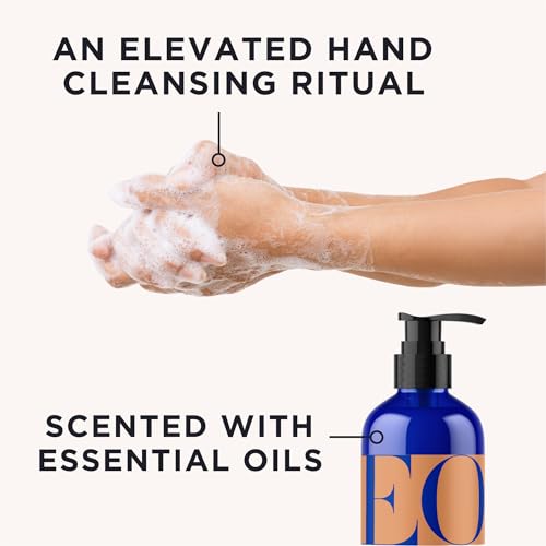EO Liquid Hand Soap, 12 Ounce (Pack of 3), Orange Blossom and Vanilla, Organic Plant-Based Gentle Cleanser with Pure Essential Oils