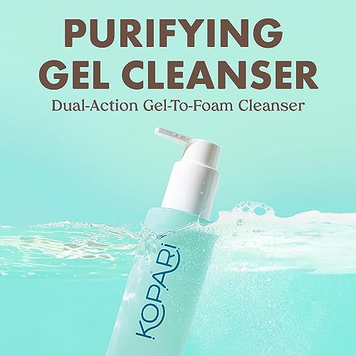 Kopari Marine Clean Purifying Gel Cleanser 5.1 oz - Gel-to-Foam, Gentle & Nourishing, No Color