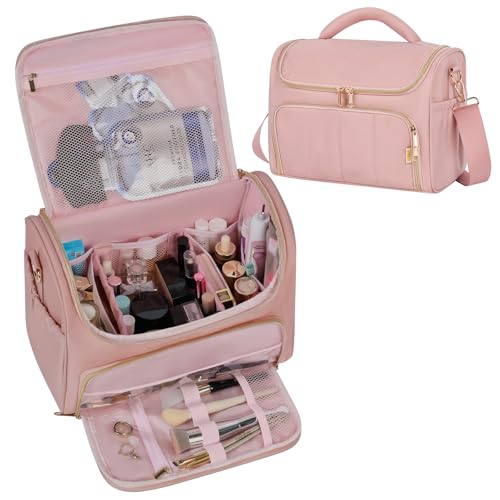 Large Pink Travel Toiletry Bag Organizer for Women - GR69N