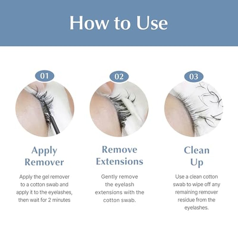 BL Lashes Aqua Gel Remover | Lash Glue Remover for Eyelash Extensions, Alcohol Acetone GBL Free, Low Irritation, Suitable for Sensitive Skin, Fast Action Dissolves Strong Glue in 2 Minutes (0.51 oz)