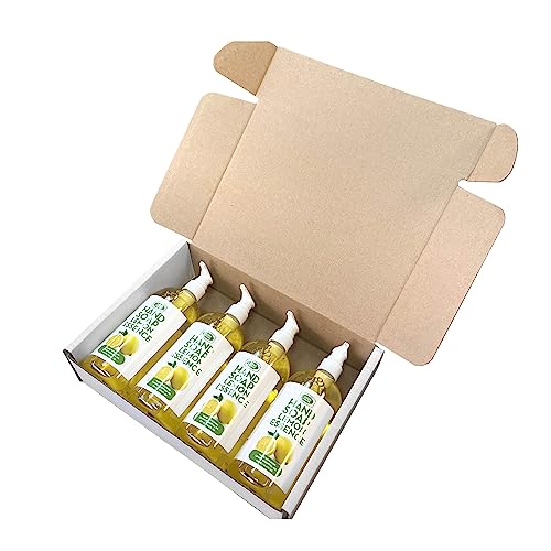 Soap House Hand Soap | Lemon Essence | Made with Pure Lemon Essential Oil | Pack of 4 units (16.9 Fl Oz x 4)