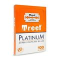 100 Treet Platinum Super Stainless Double Edge Razor Blades - New Space Saving Format