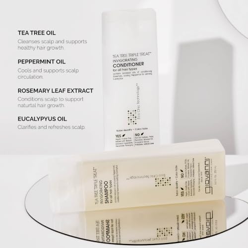 Tea Tree Invigorating Shampoo & Conditioner Set - Deep Clean, Color Safe, Vegan