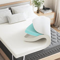 Sweetcrispy King Memory Foam Mattress Topper 2 Inch Gel Infused, White