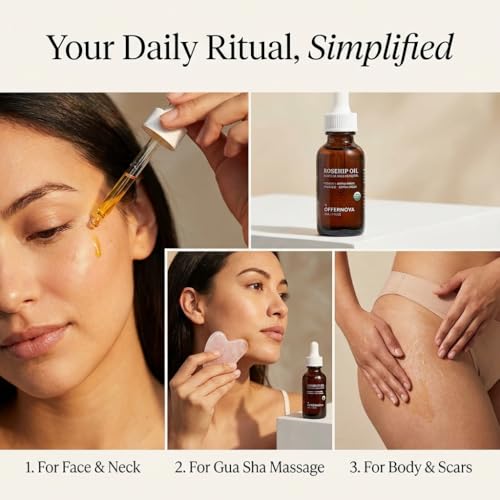 Organic Rosehip Seed Oil - Cold-Pressed Skin Nourishing Facial Body Oil 1 oz