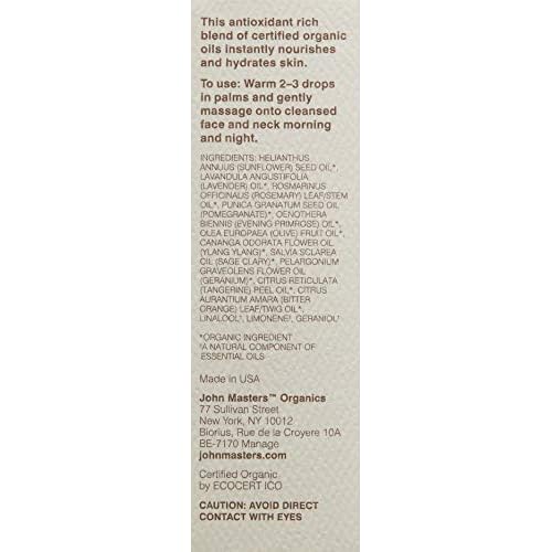 JOHN MASTERS Organic Pomegranate Facial Nourishing Oil, 29 ML