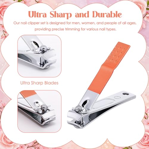 Pink Mothers Day Nail Care Gift Set with Case - 6-Piece Manicure Kit for Women & Mom