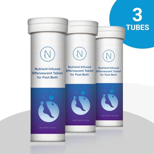 Diabetic Foot Soak Effervescent Tablets Pack of 3 (96 Count) - Rehydrate & Soothe Feet
