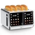 Keenstone 4-Slice Stainless Steel Digital Toaster with Touchscreen, Memory & Wide Slots