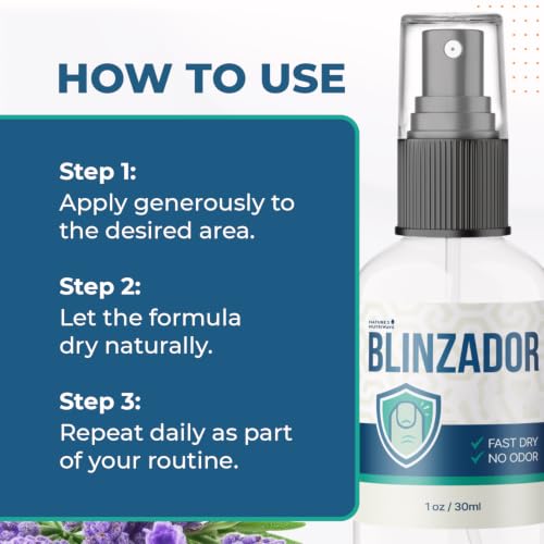 Natural Plant-Based Foot & Nail Spray - 1oz, 1 Month Supply - Odorless & Fast-Drying