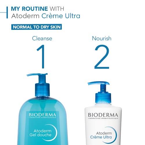 Bioderma Atoderm Ultra Cream Duo Pack - Hydrating Body Moisturizer for Sensitive Skin 2x16.9 Fl Oz