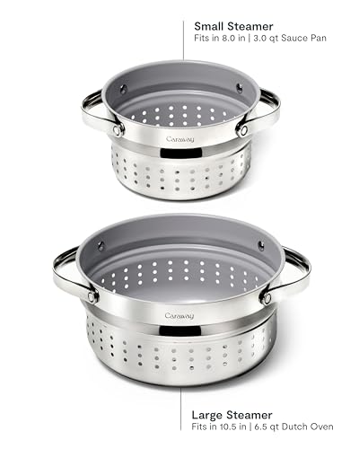Caraway Stainless Steel Steamer Basket - Small 3 Qt Food Steamer