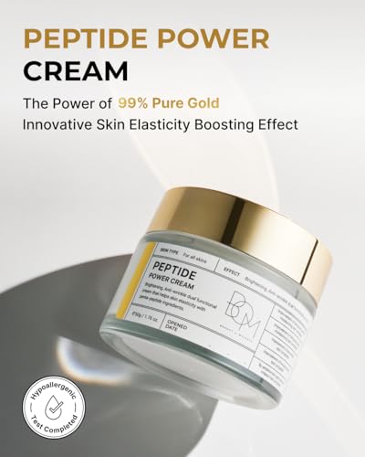 Peptide Gold Hydrating Face Cream - Anti-Aging Moisturizer with Collagen Support