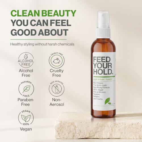 Volumizing Hair Spray for Fine Hair - Organic, Vegan, 4oz - Flexible Hold & Shine