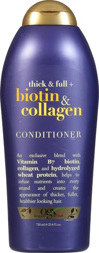 OGX Thick & Full Biotin Collagen Volumizing Conditioner 25.4 Fl Oz Pack of 2