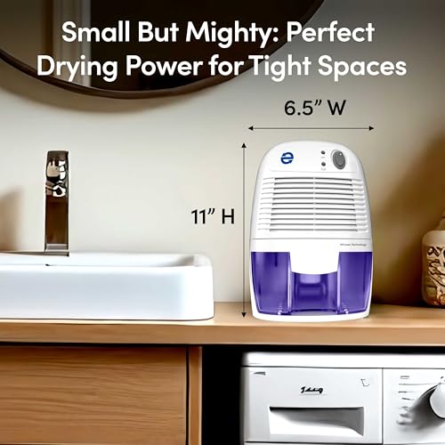 Eva-Dry EDV-1100 Small Quiet Dehumidifier for Home & RV, 16 oz Capacity