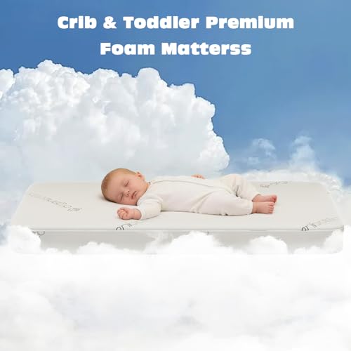 Full Organic Cotton Toddler & Crib Mattress - Breathable, Firm 5 Inch