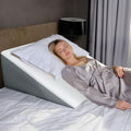 Extra Wide Bed Wedge Pillow 12 Inch Height - Memory Foam Top & Jacquard Cover - GERD Acid Reflux Support