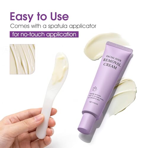 Facial Hair Removal Cream for Women, Gentle Face Hairs Removal Cream for Sensitive Skin, Facial Hair Remover Creams, Depilatory Creams for Face Chin Upper Lip for Smooth Soft Skin, 1.01 fl oz