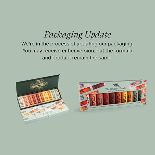 Poppy & Pout Jumbo Lip Balm Gift Set 10 Flavors, All Natural & Hydrating
