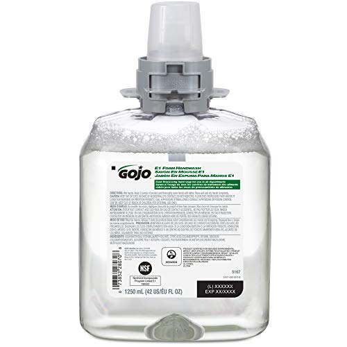 GOJO FMX-12 E1 Foam Hand Soap Refill Fragrance-Free 4 Pack 1250mL