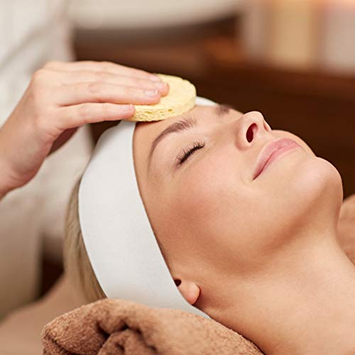 Disposable Headbands for Facials Spa Hair Bands - White 90 Pack
