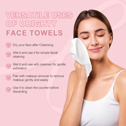 Disposable Face Towels Pack of 600 - Ultra Soft & Gentle Clean Towels for Sensitive Skin - Wet & Dry Dual-Use
