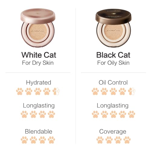 CARSLAN Lasting Air Cushion Cream Face Foundation Makeup, Lightweight, Medium to Full Coverage, Semi-Matte, Long-Lasting Oil Control Finish Foundation, P01 Fair Pink For Oil Skin (Refill Included)