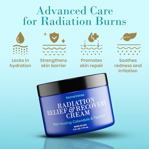 RemeVerse Radiation Cream - Unscented, Hydrating Skin Care for Burns & Sensitive Skin - 6 fl oz - Variation of Radiation Cream