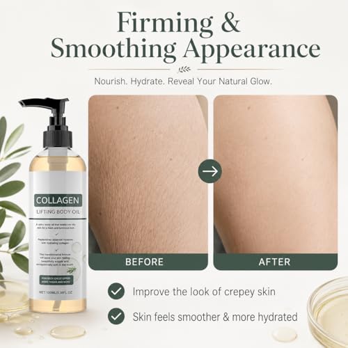 Collagen Body Oil for Skin Tightening & Hydration - 100g, Fast Absorbing