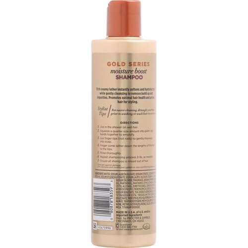 Pantene ProV Gold Series Boost, Moisture Shampoo, 9.1 Fl Oz