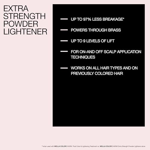 COLORCHARM Extra Strength Powder Lightener 16oz - Up to 9 Levels of Lift